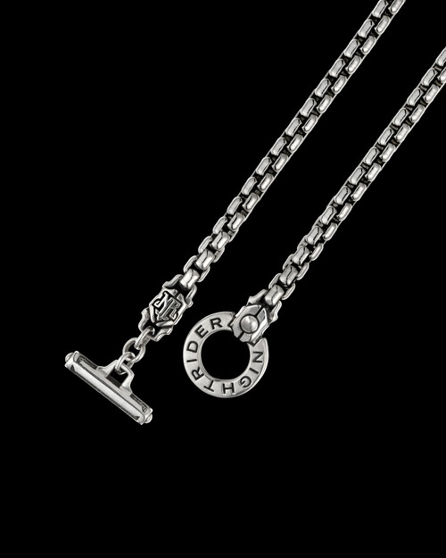 Avery Box Toggle Chain, Sterling Silver Necklace by NightRider Jewelry